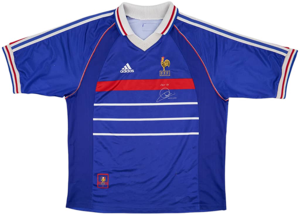 1998-00 France 'Pour Toi Zinedine Zidane' Home Shirt - 6/10 - (XL)