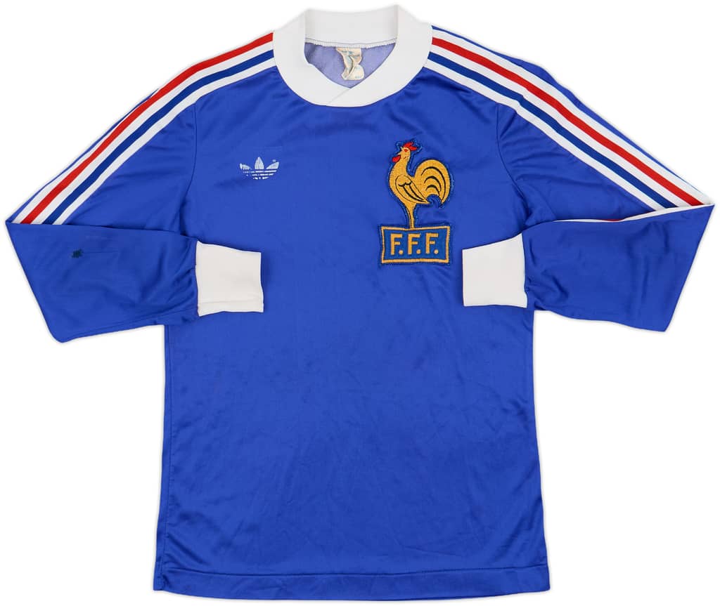 1978-80 France World Cup Home L/S Shirt - 7/10 - (L.Boys)
