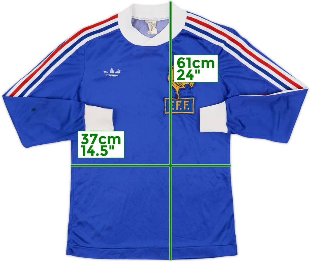 1978-80 France World Cup Home L/S Shirt - 7/10 - (L.Boys)