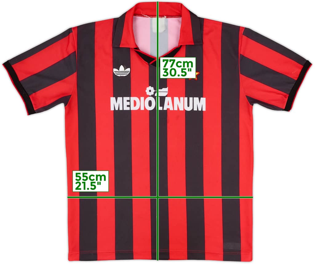 1990-91 AC Milan Home Shirt - 5/10 - (L)