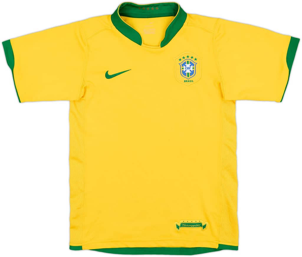 2006-08 Brazil Home Shirt - 9/10 - (M.Boys)