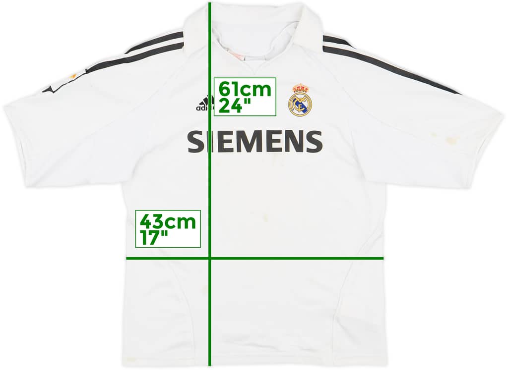 2005-06 Real Madrid Home Shirt - 6/10 - (M.Boys)