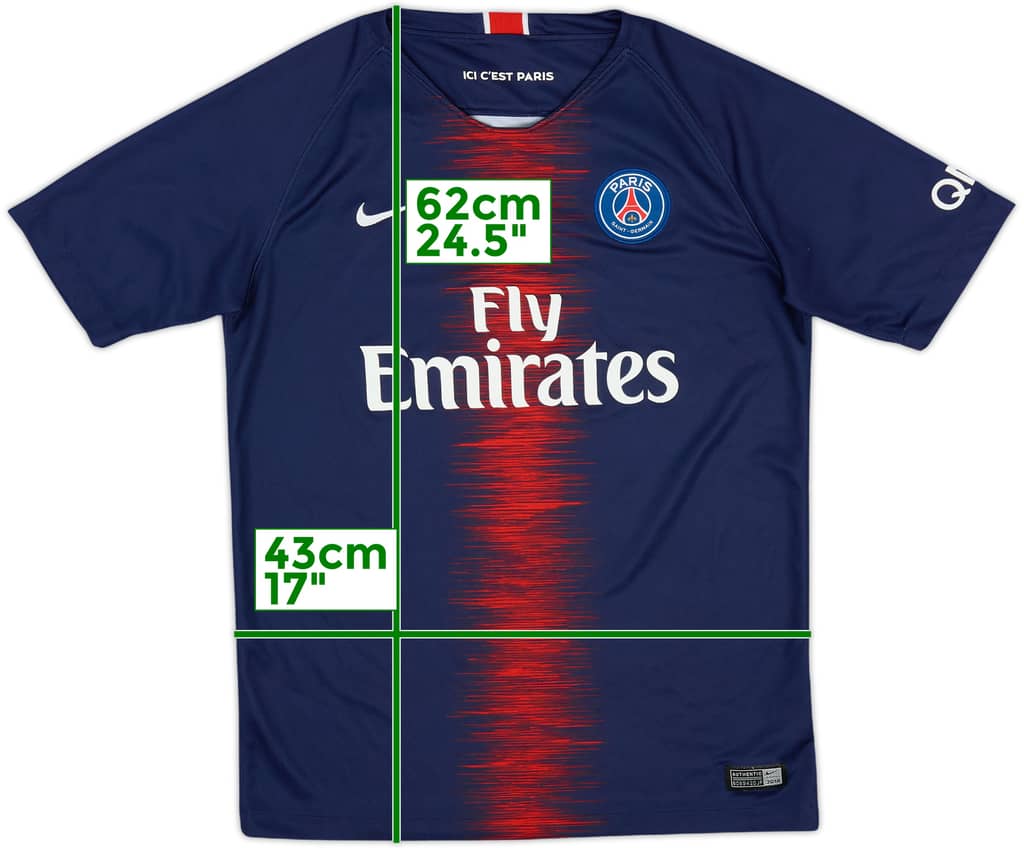 2018-19 Paris Saint-Germain Home Shirt - 8/10 - (XL.Boys)
