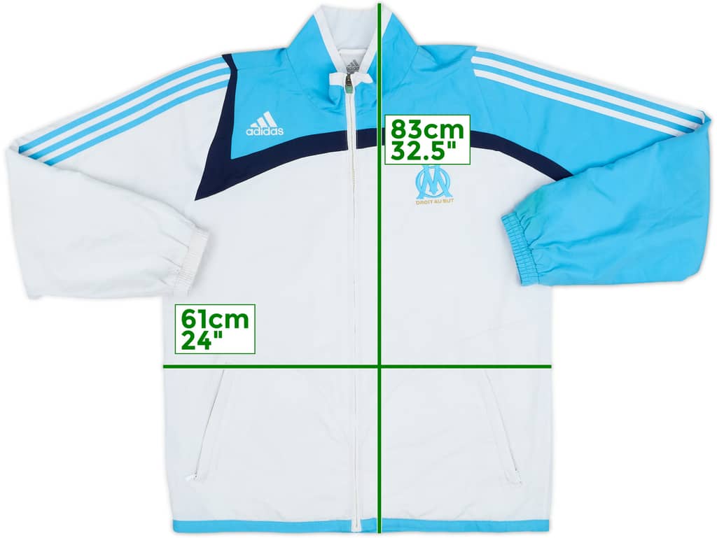 2007-08 Olympique Marseille adidas Track Jacket - 6/10 - (L)