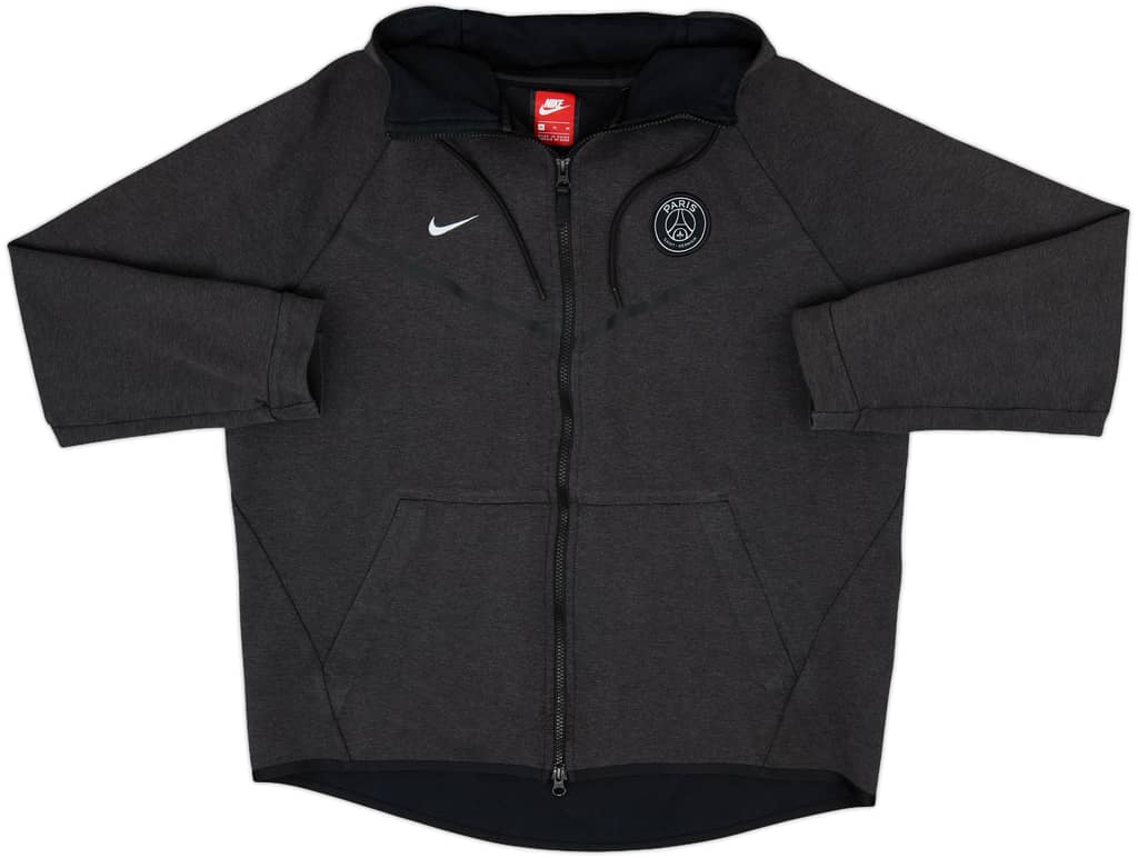 2017-18 Paris Saint-Germain Nike Zipped Hooded Sweat Top - 8/10 - (XL)
