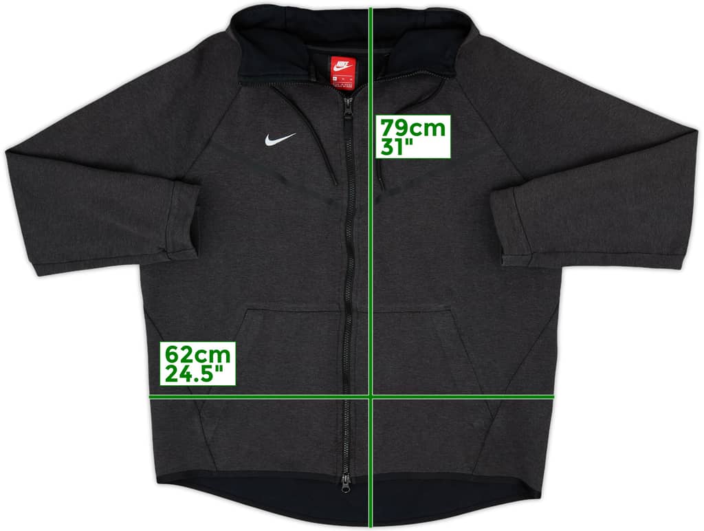 2017-18 Paris Saint-Germain Nike Zipped Hooded Sweat Top - 8/10 - (XL)