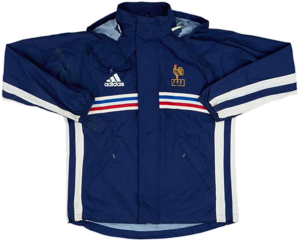 1998-00 France adidas Hooded Rain Jacket - 7/10 - (L.Boys)