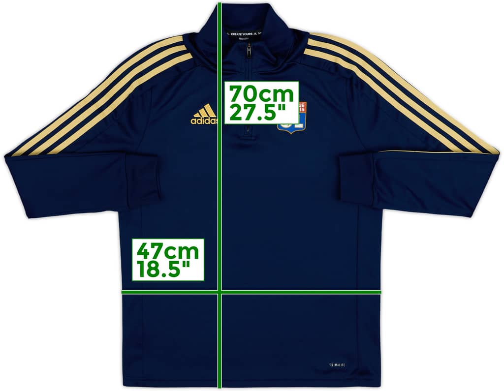 2019-20 Lyon adidas 1/4 Zip Drill Top - 8/10 - (S)