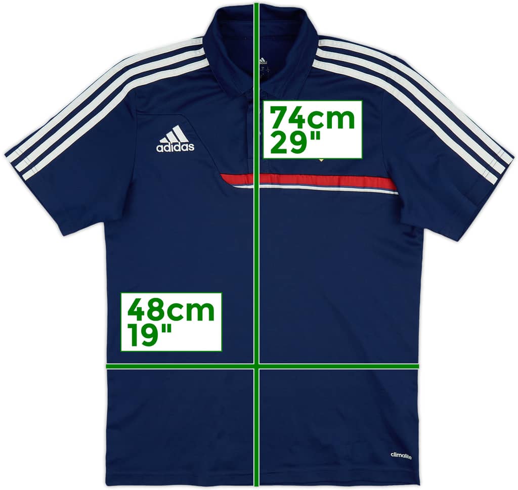2012-13 Lyon adidas Polo Shirt - 8/10 - (S/M)