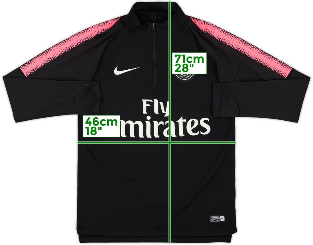 2018-19 Paris Saint-Germain Nike 1/4 Zip Drill Top - 8/10 - (S)
