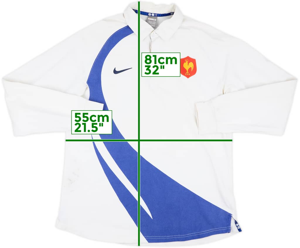 2007-08 France Rugby Polo L/S Shirt - 6/10 - (XL)