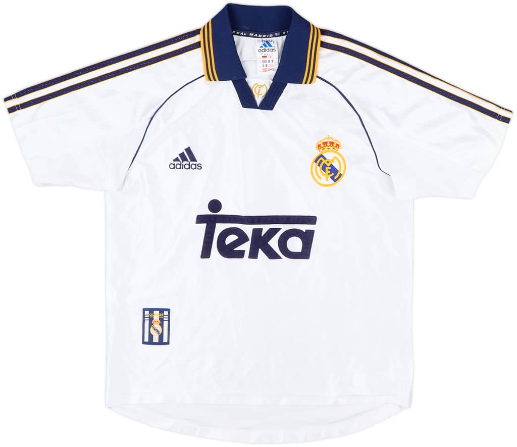 1998-00 Real Madrid Home Shirt - 8/10 - (Y)