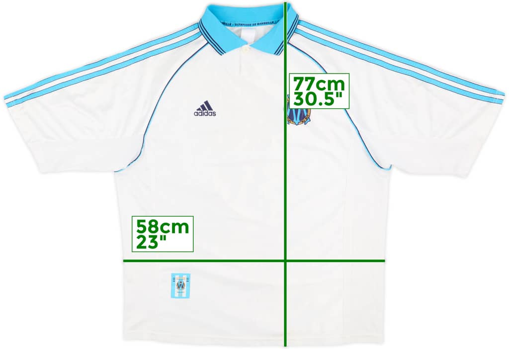1998-99 Olympique Marseille Home Shirt - 4/10 - (XL)