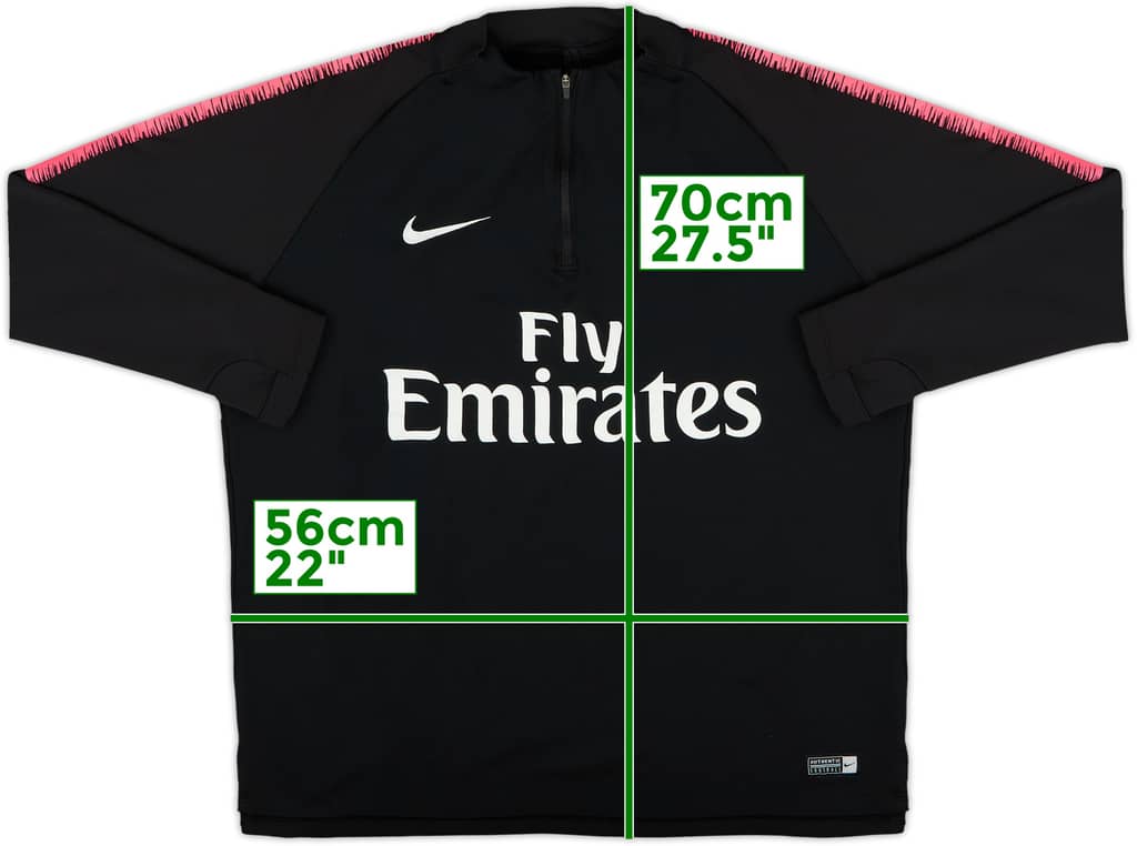 2018-19 Paris Saint-Germain Nike 1/4 Zip Drill Top - 6/10 - (L)