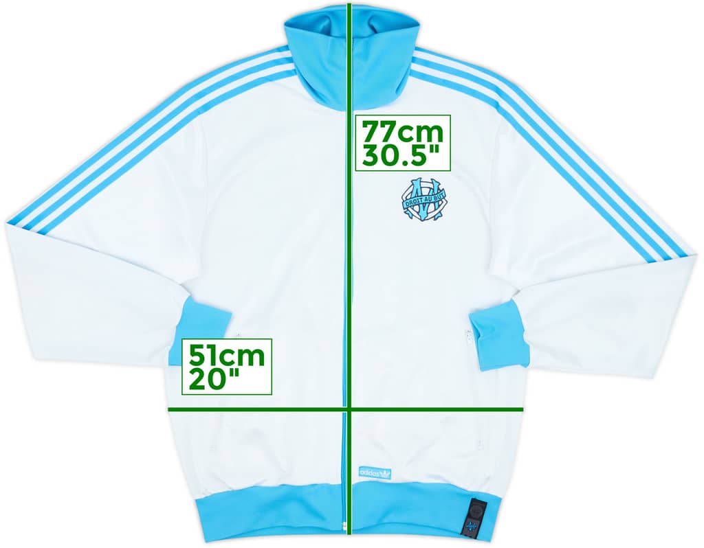 2008-09 Olympique Marseille adidas Track Jacket - 7/10 - (L)