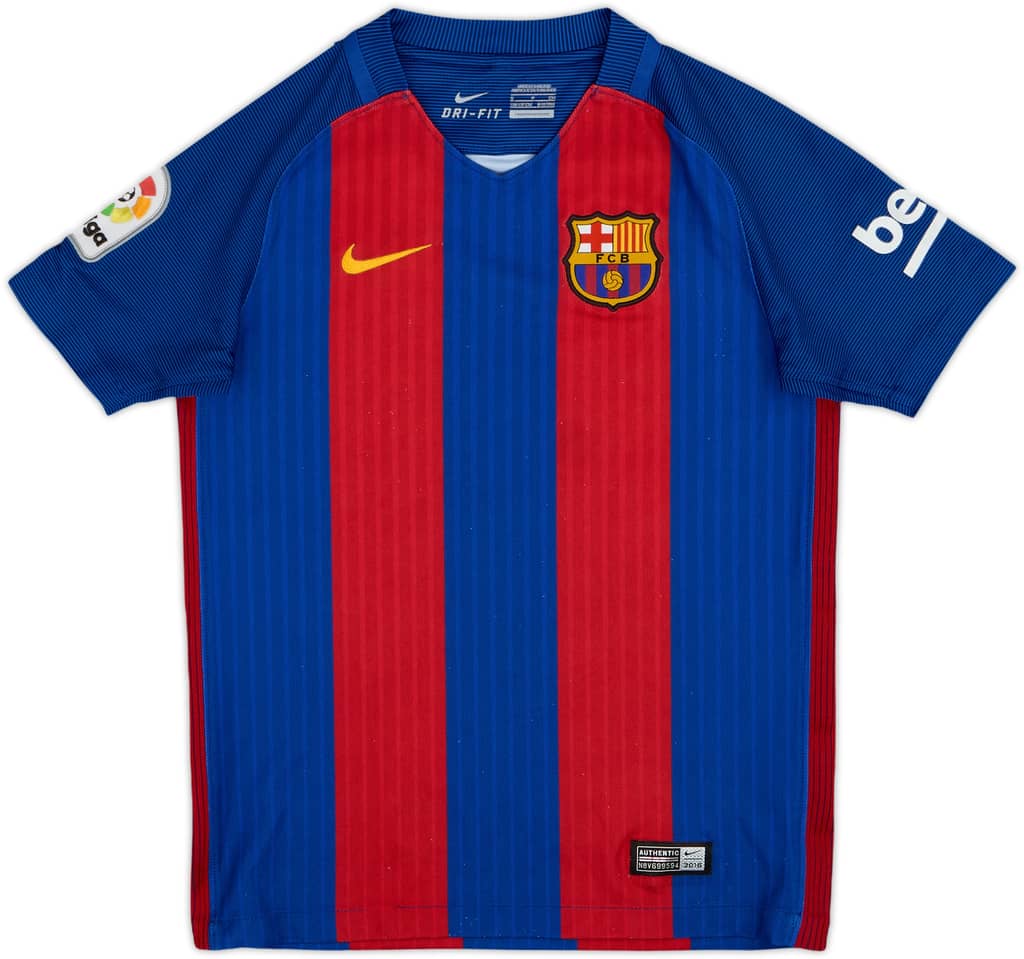2016-17 Barcelona Home Shirt - 8/10 - (S.Boys)