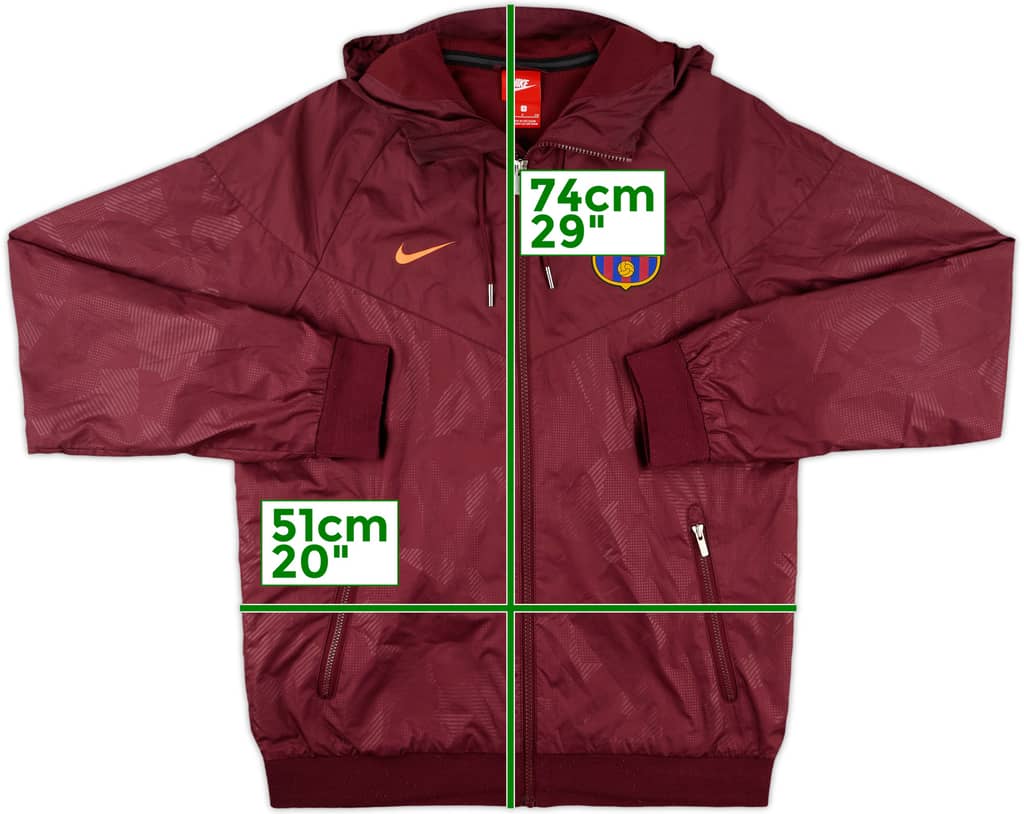 2017-18 Barcelona Nike Hooded Track Jacket - 8/10 - (S)