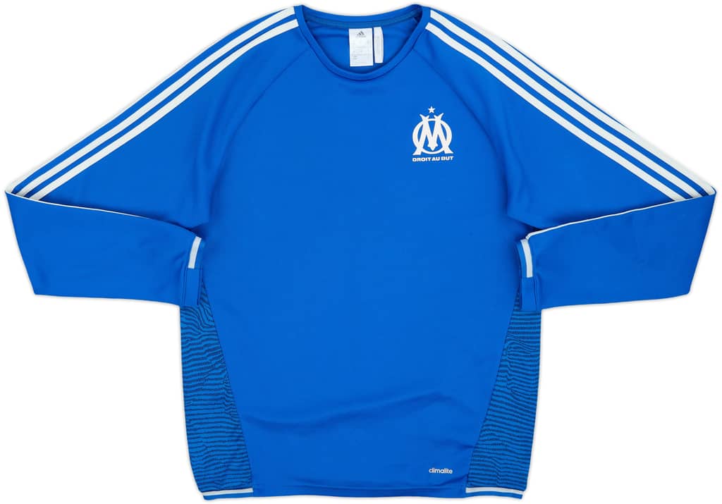 2015-16 Olympique Marseille adidas Sweat Top - 9/10 - (M)