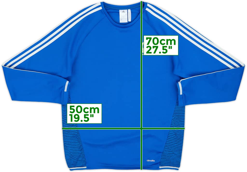2015-16 Olympique Marseille adidas Sweat Top - 9/10 - (M)