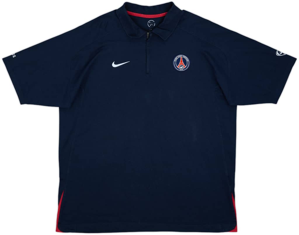 2003-04 Paris Saint-Germain Nike 1/4 Zip Polo Shirt - 8/10 - (XXL)