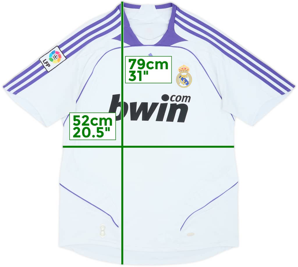 2007-08 Real Madrid Home Shirt - 7/10 - (M)