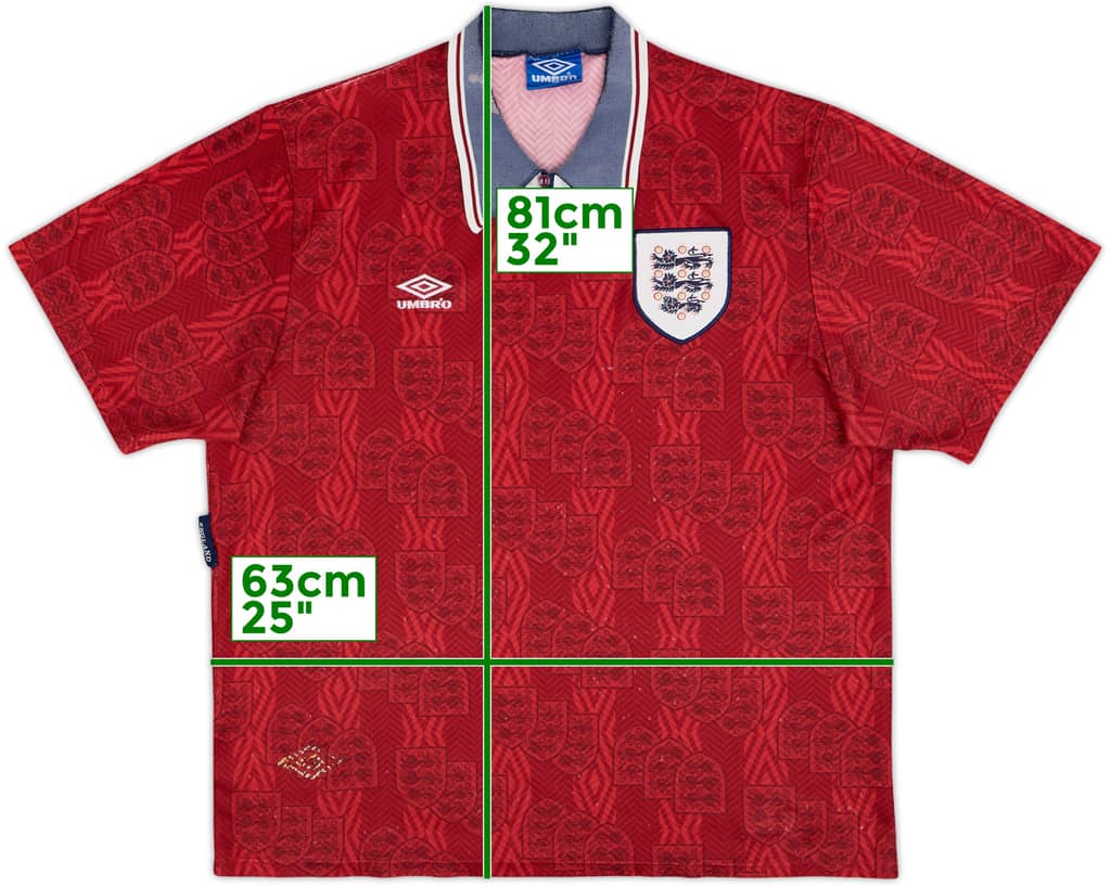 1993-95 England Away Shirt - 4/10 - (XXL)