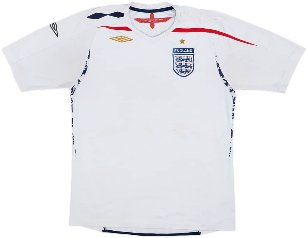 2007-09 England Home Shirt - 4/10 - (L)