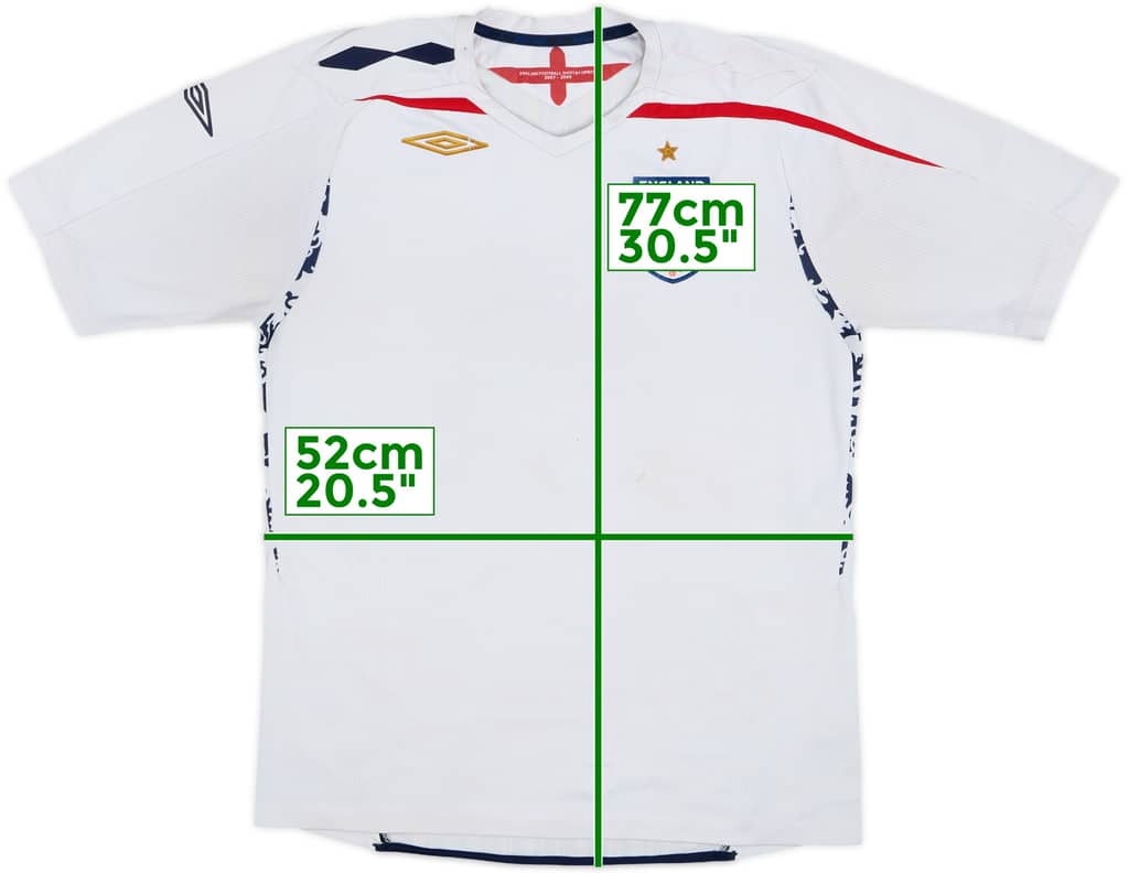 2007-09 England Home Shirt - 4/10 - (L)