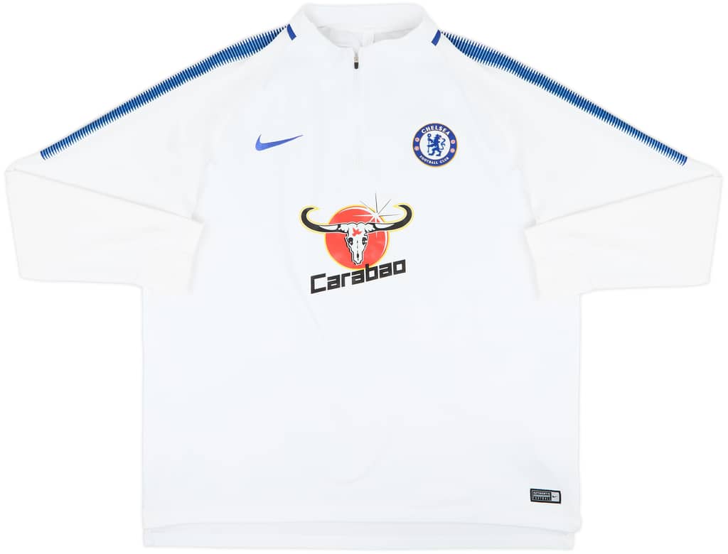 2017-18 Chelsea adidas 1/4 Zip Sweat Top - 9/10 - (XXL)