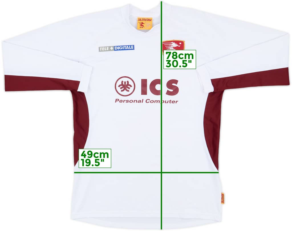 2001-02 Salernitana Away L/S Shirt - 10/10 - (XXL)