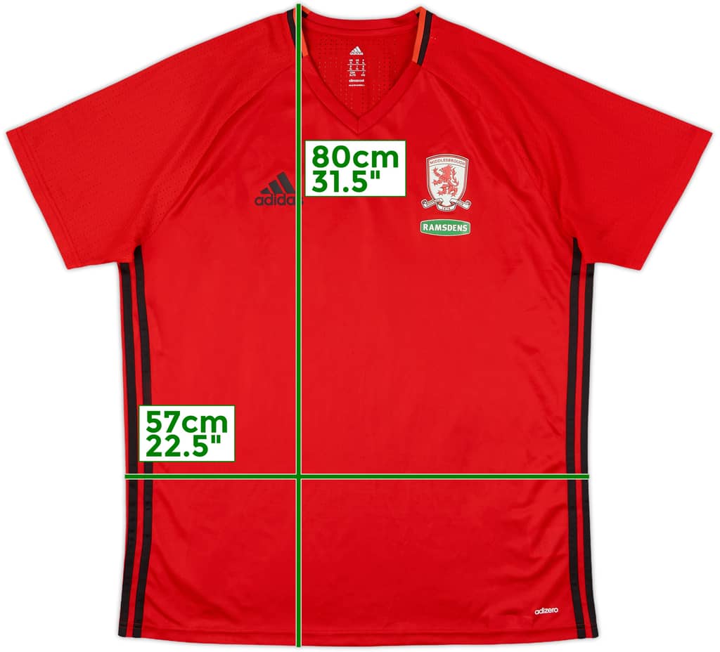2016-17 Middlesbrough adizero Training Shirt - 9/10 - (XL)