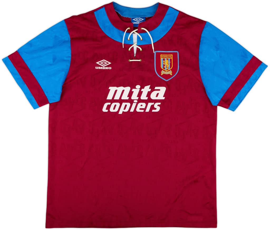 1992-93 Aston Villa Home Shirt - 10/10 - (XL)