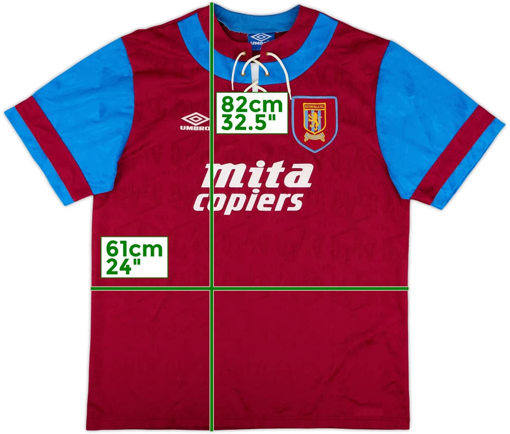 1992-93 Aston Villa Home Shirt - 10/10 - (XL)