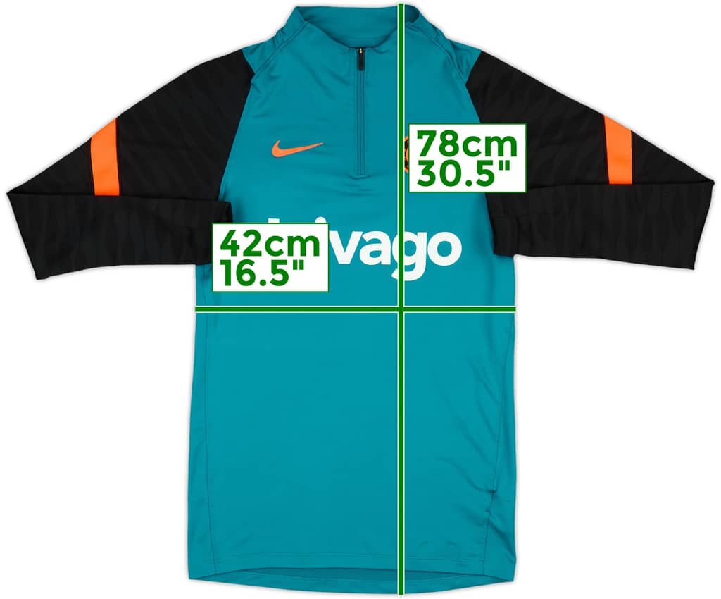 2021-22 Chelsea Nike 1/4 Zip Drill Top - 8/10 - (XS)