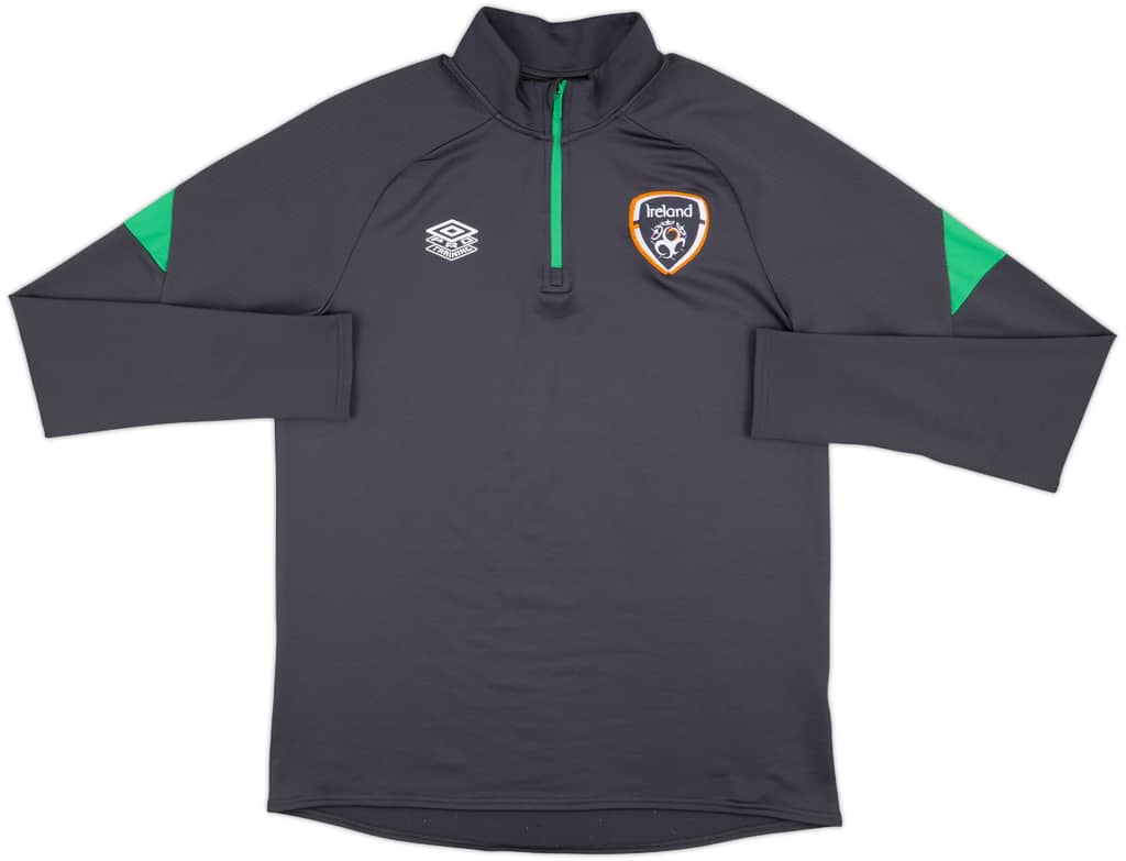 2021-22 Ireland Umbro 1/4 Zip Sweat Top - 8/10 - (L)