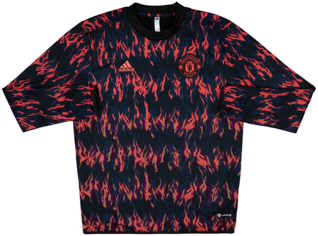 2021-22 Manchester United adidas Sweat Top - 10/10 - (L)