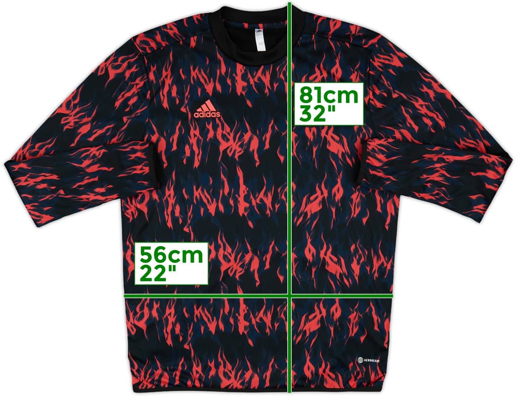 2021-22 Manchester United adidas Sweat Top - 10/10 - (L)