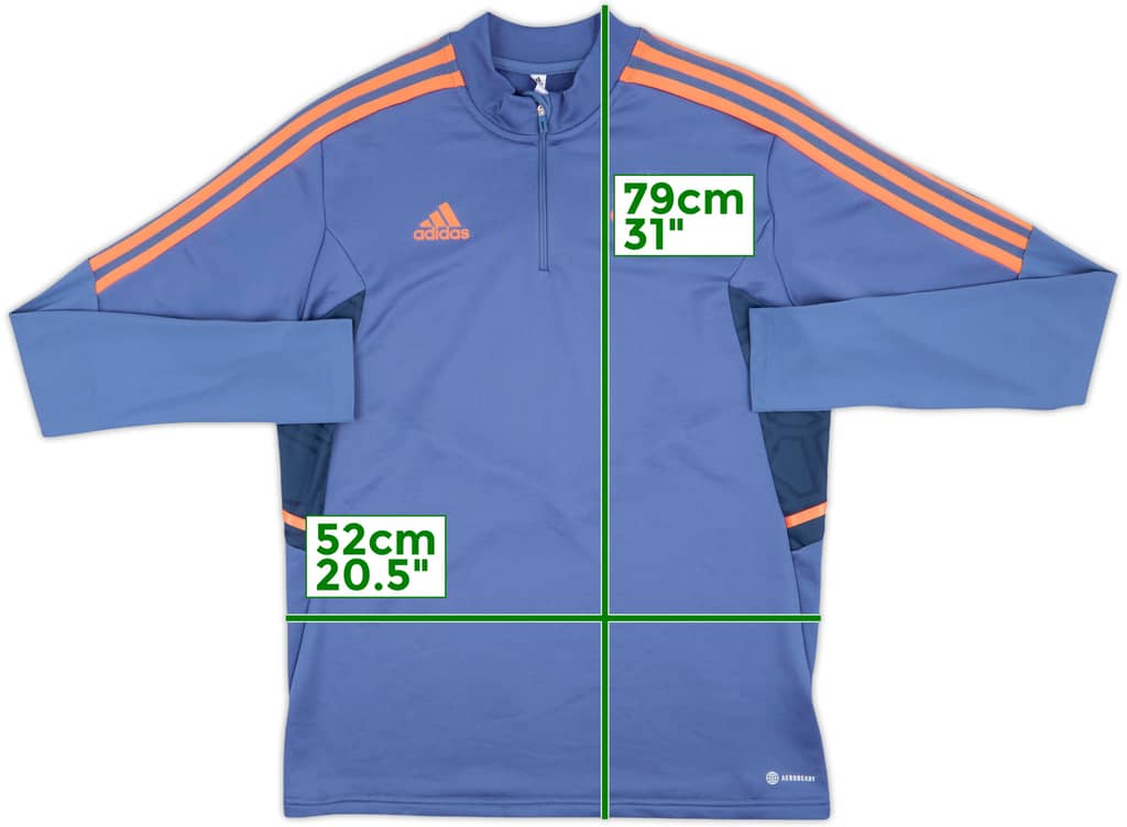 2022-23 Manchester United adidas 1/4 Zip Drill Top - 8/10 - (L)