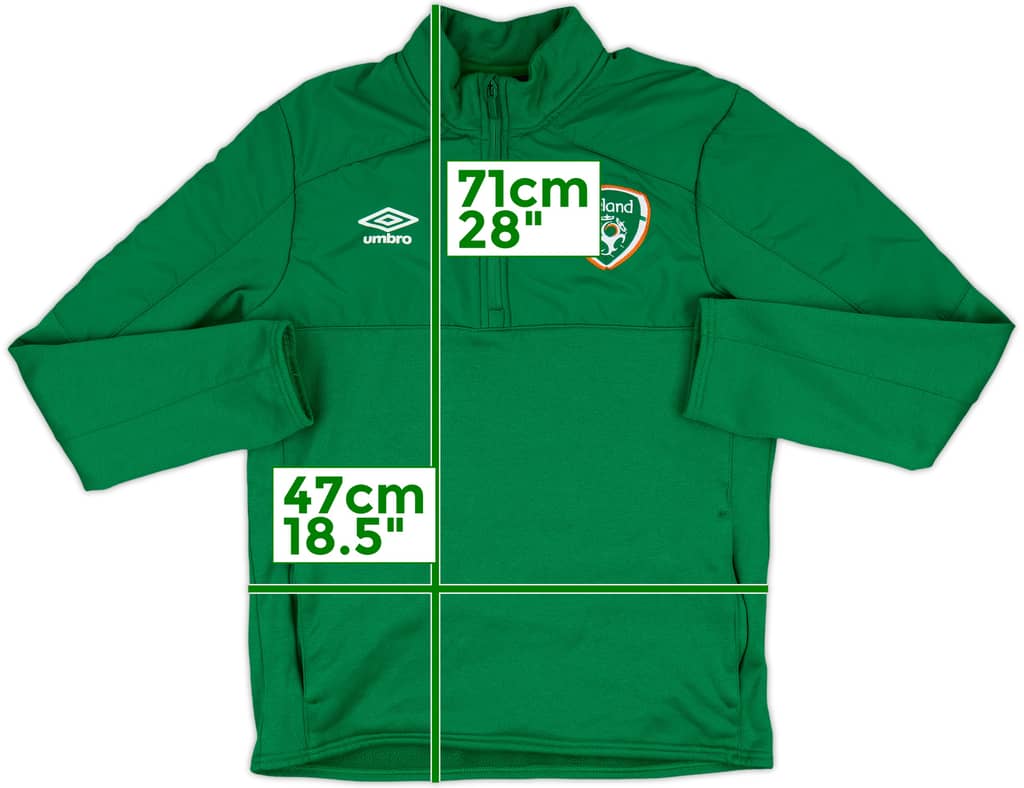 2016-17 Ireland Umbro 1/4 Zip Drill Top - 8/10 - (M)