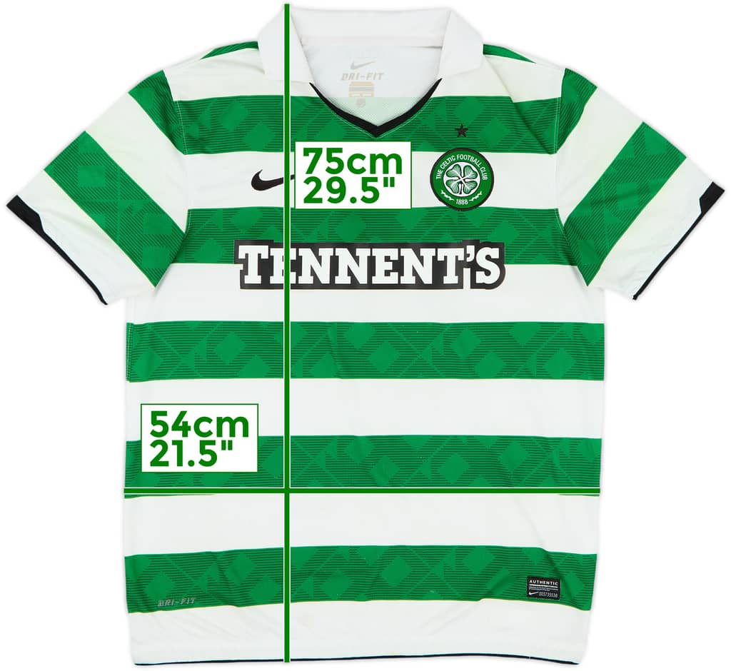 2010-12 Celtic Home Shirt - 8/10 - (M)