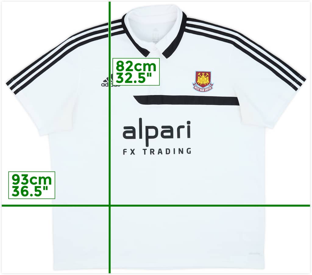 2013-14 West Ham adidas Polo Shirt - 10/10 - (XXL)