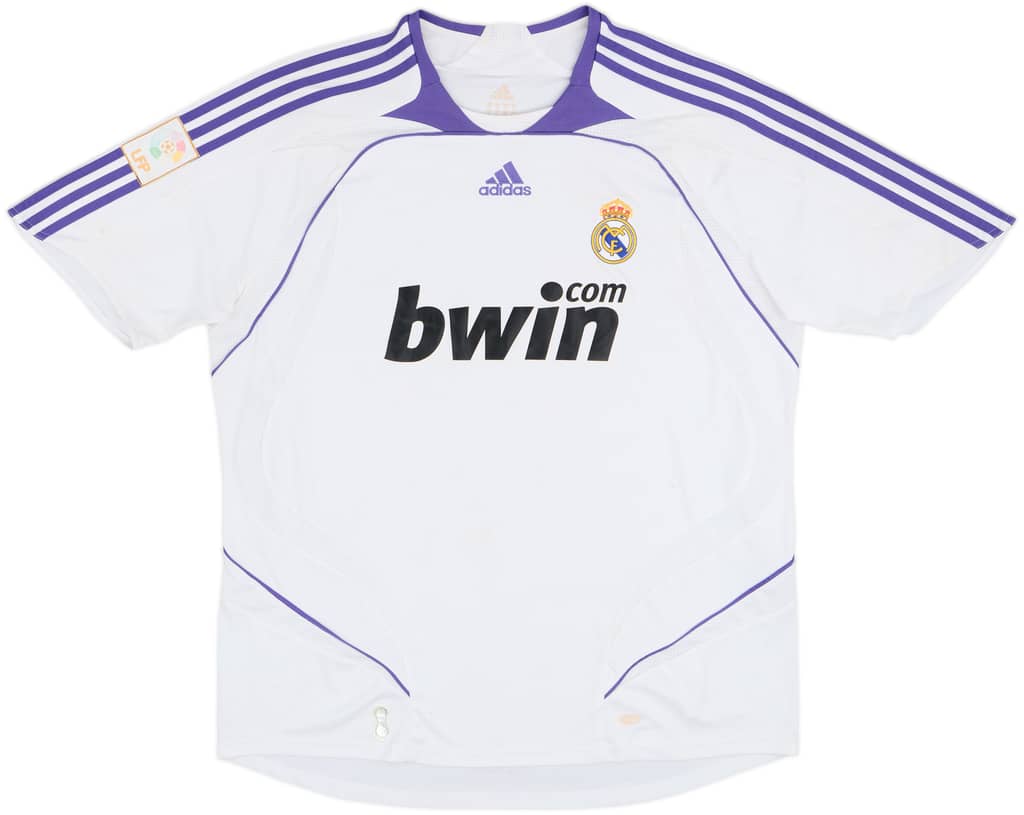 2007-08 Real Madrid Home Shirt - 7/10 - (XL)