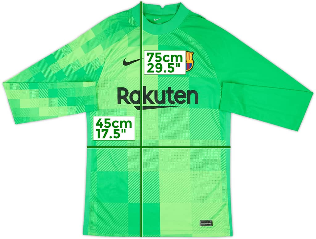2021-22 Barcelona GK Shirt - 8/10 - (S)