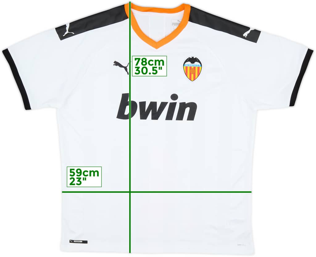 2019-20 Valencia Home Shirt - 8/10 - (XXL)