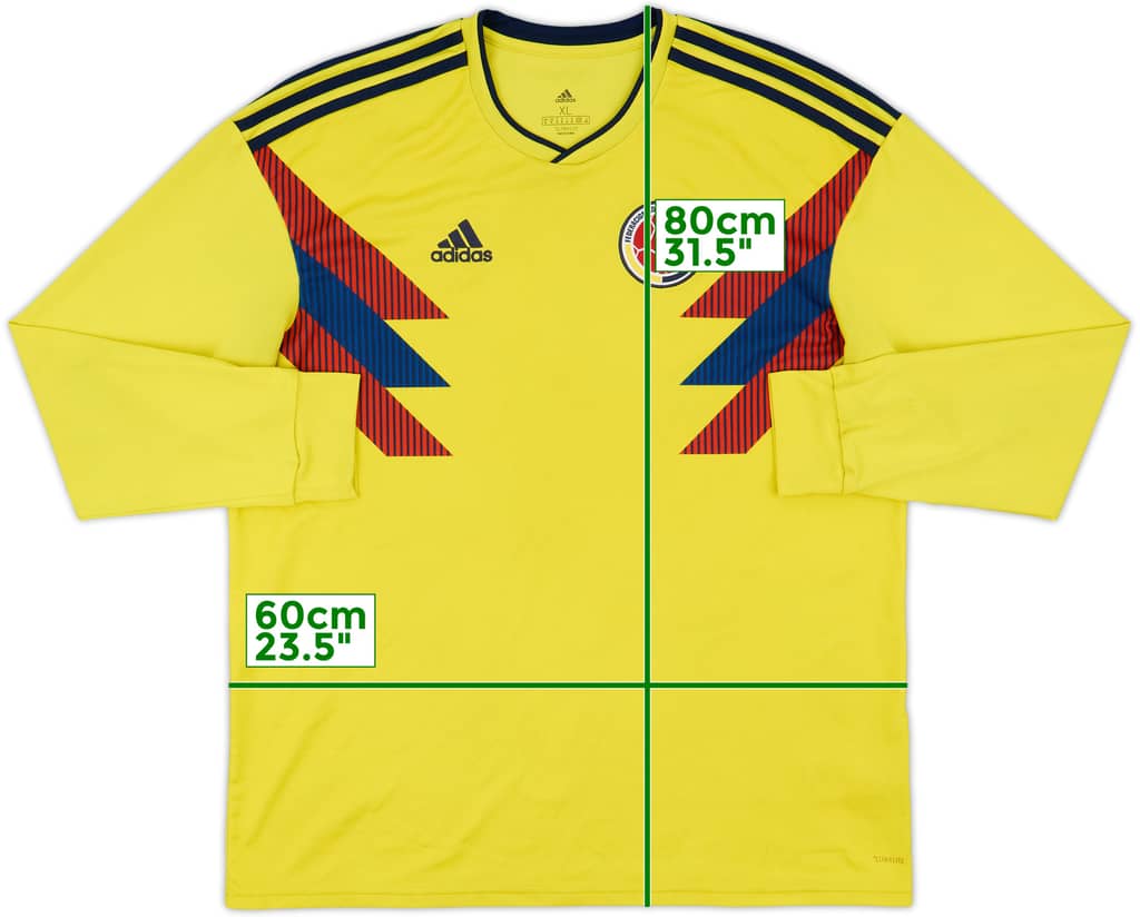 2018-19 Colombia Home L/S Shirt - 7/10 - (XL)