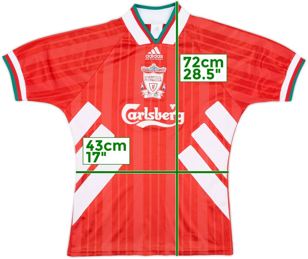 1993-95 Liverpool Home Shirt - 8/10 - (S)