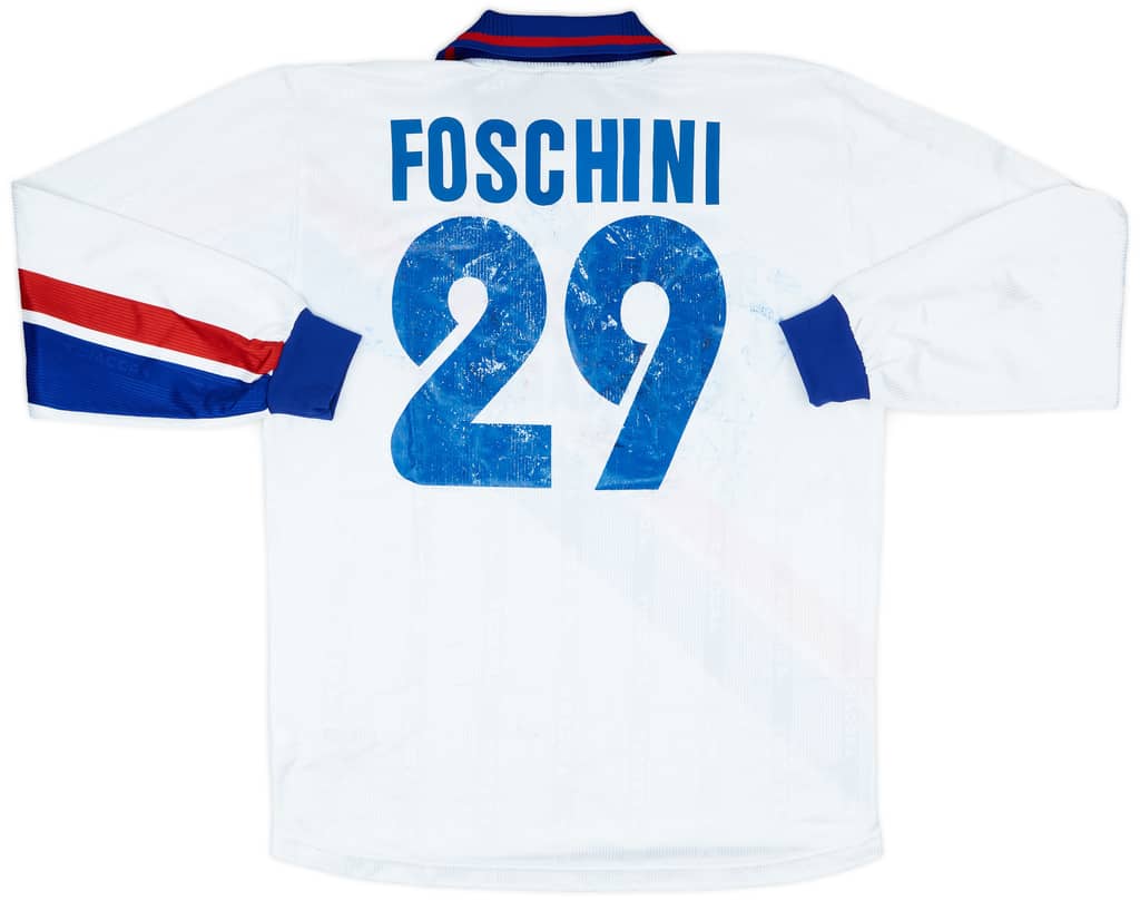 1999-00 Bologna Match Issue Away L/S Shirt Foschini #29