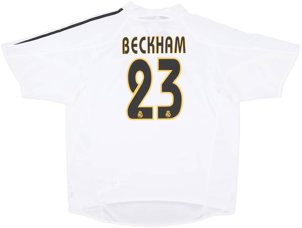2004-05 Real Madrid Home Shirt Beckham #23 (XL)