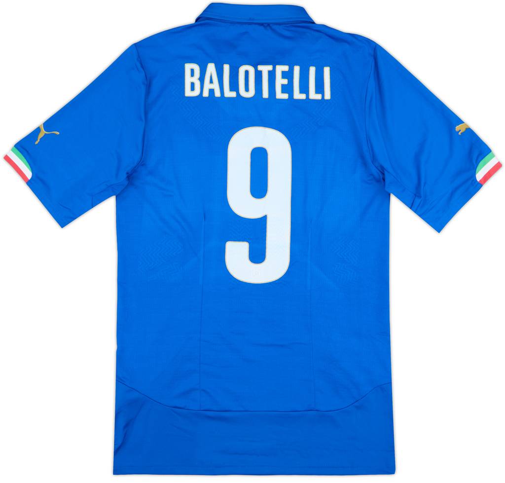 2014-15 Italy Player Issue Home Shirt Balotelli #9 (XXL)