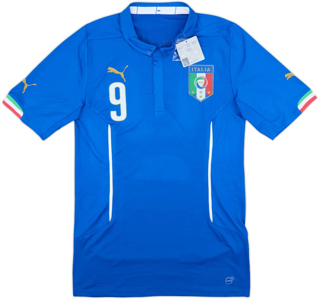 2014-15 Italy Player Issue Home Shirt Balotelli #9 (XXL)